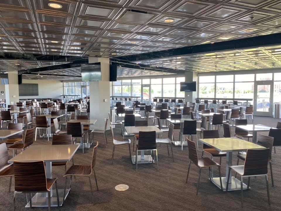 Inside seating area at Kannapolis Ballpark