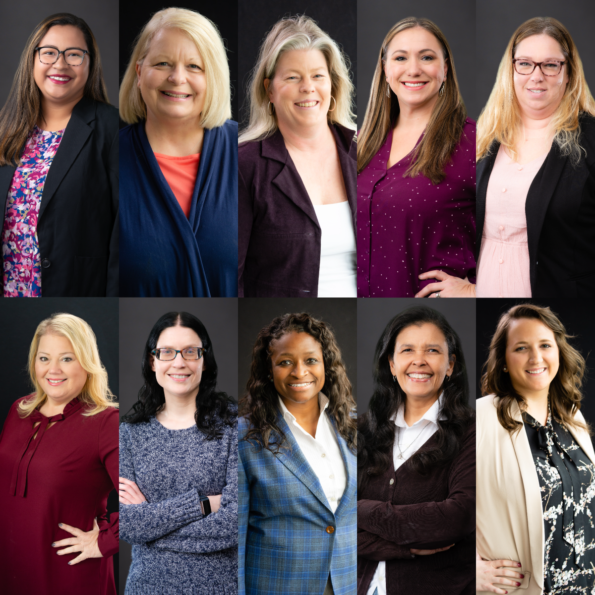 Collage of headshots of WB Moore women employees